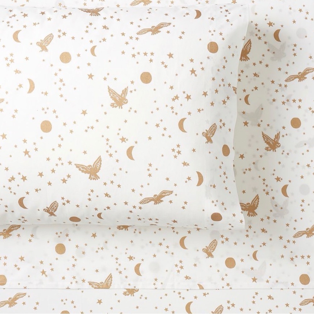 Harry Potter Enchanted Night Sky Flat Sheet- Queen